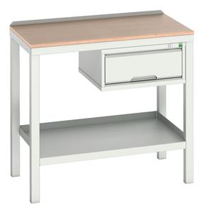 Verso Welded Work Benches for production areas Verso 1000x930 Static Work Bench M 1x Drawer